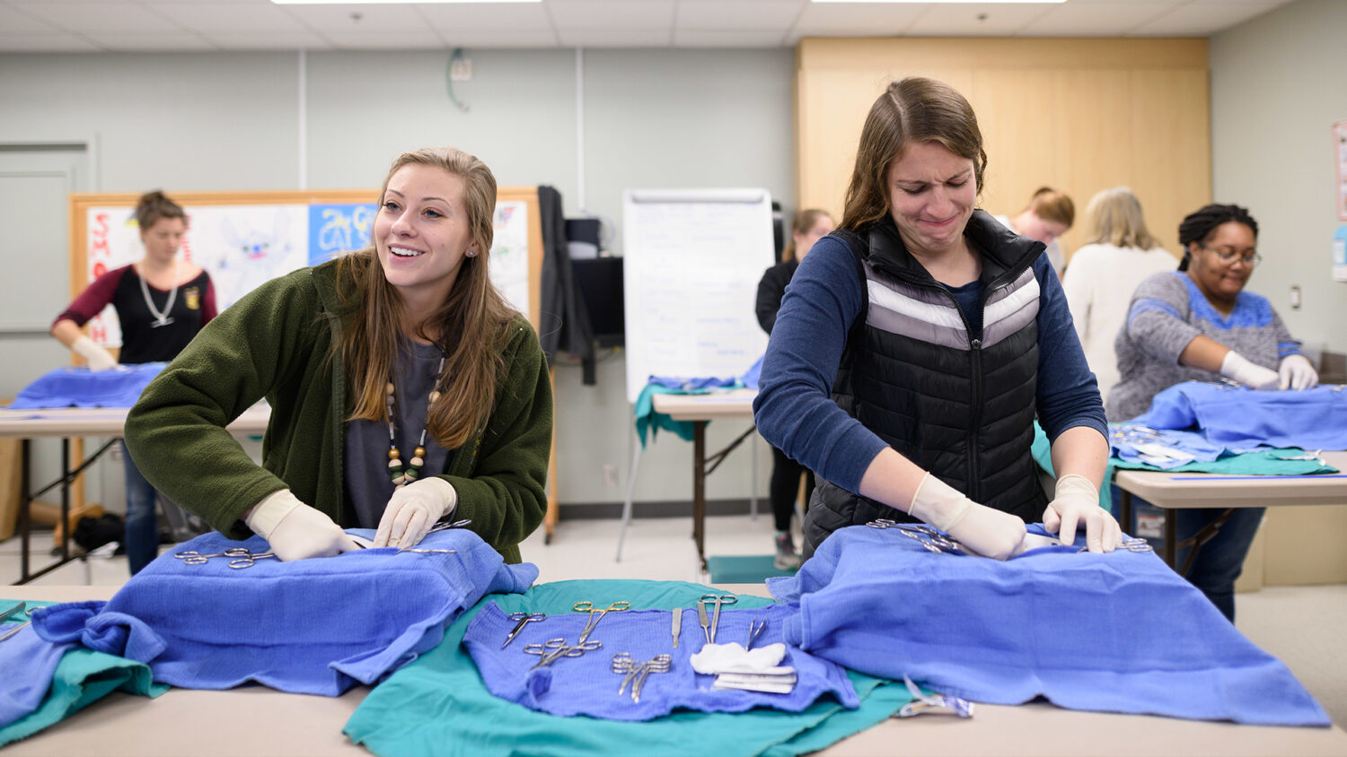 Students get hands on in their surgery selective course.